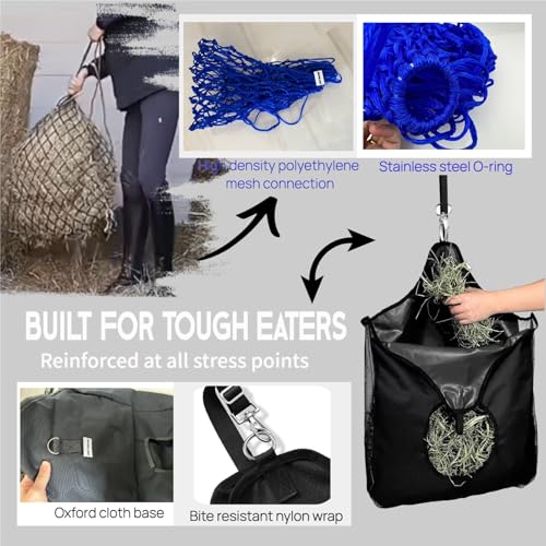 LAVOZZA 4 peças de 101 cm de comprimento com rede de saco de alimentação lenta de feno de malha de n