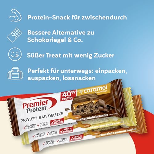 Premier Protein - Protein Bar Deluxe 40% - Multiflavourbox - 15x50g - Low sugar - Low Carb - palmölfrei – Ansicht 4