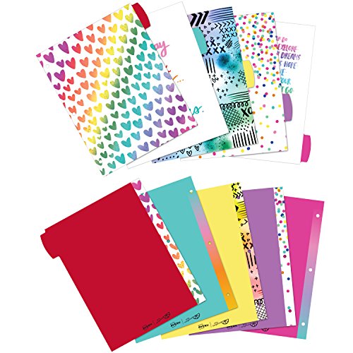 Avery + Amy Tangerine Designer Collection Big Tab Dividers, Rainbow Vibes, 5-Tab Set (11394) #TOP1