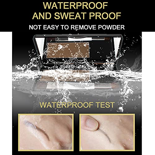 Sevich Hair Root-Touch-Up, Hairline Shadow Instantly Hair Powder Shadow, Quick Cover Grey Hair Root Concealer With Brush, 8G Dark Brown #TOP4