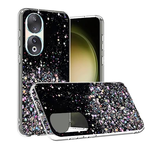 Coque Honor 90 paillettes rose antichoc en silicone souple