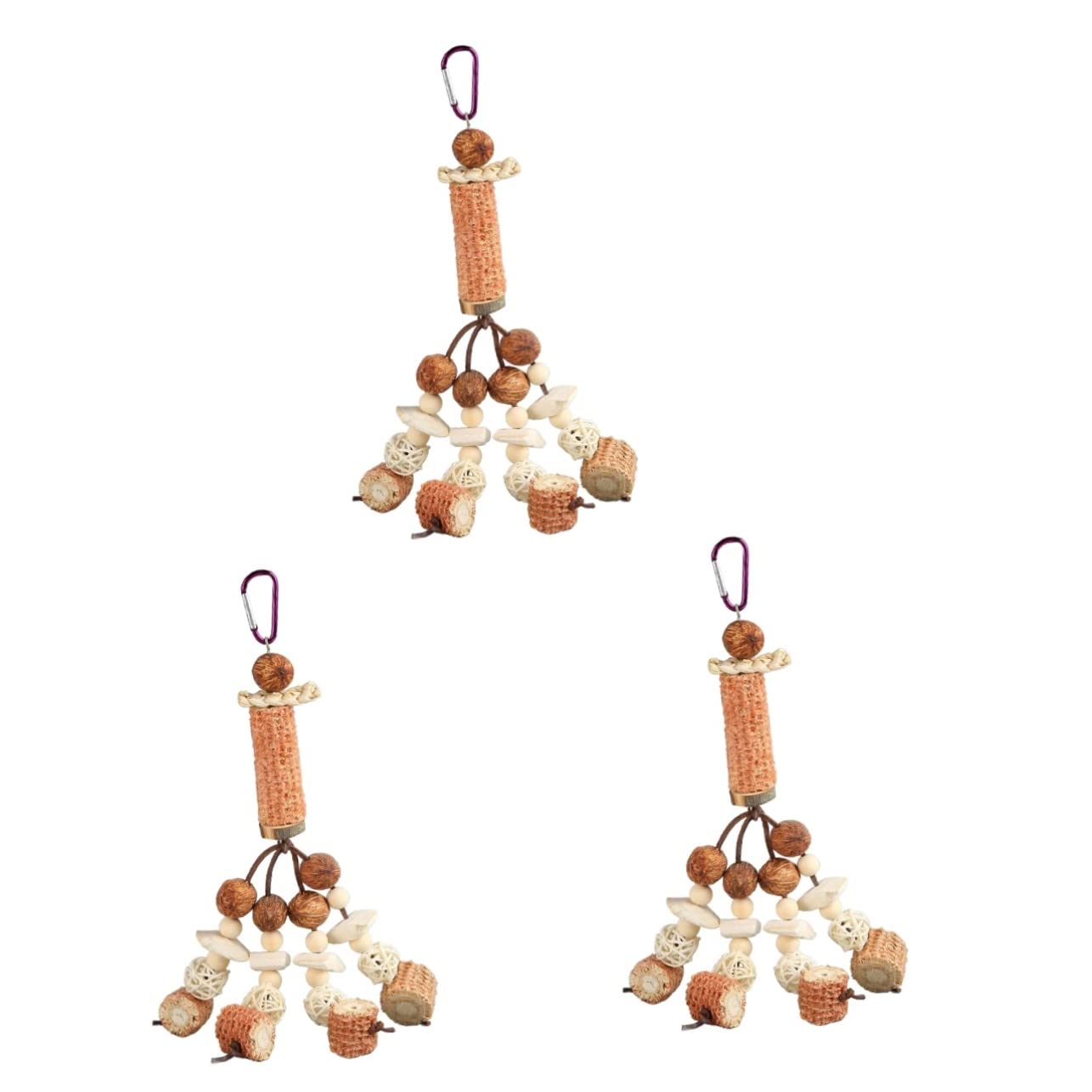 Mipcase 3pezzi Giocattolo Appeso Per Pappagalli Di Seppia Gioco Divertente Per Gabbia Stimola Masticare e Gioco Dei Pappagalli e Parrocchetti Design Per Attività e Decorazione Domestica