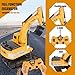 Jiakora Remote Control Excavator Toys for Boys, RC Excavator Toy for Boys 3 4 5 6 7 8 Year Old Kids Christmas Birthday Gift，RC Digger Truck Construction Vehicles with Metal Shovel & Light