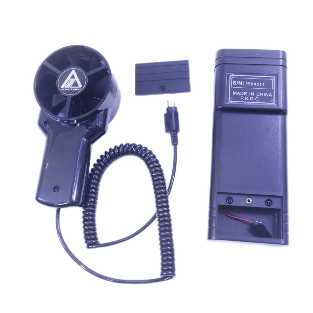 AZ8901 Digital Air Flow Meter Temperature 1M Cable Fan Anemometer FPM CFM Wind Speed Tester Air Velocity Meter 0.4~35 m/s