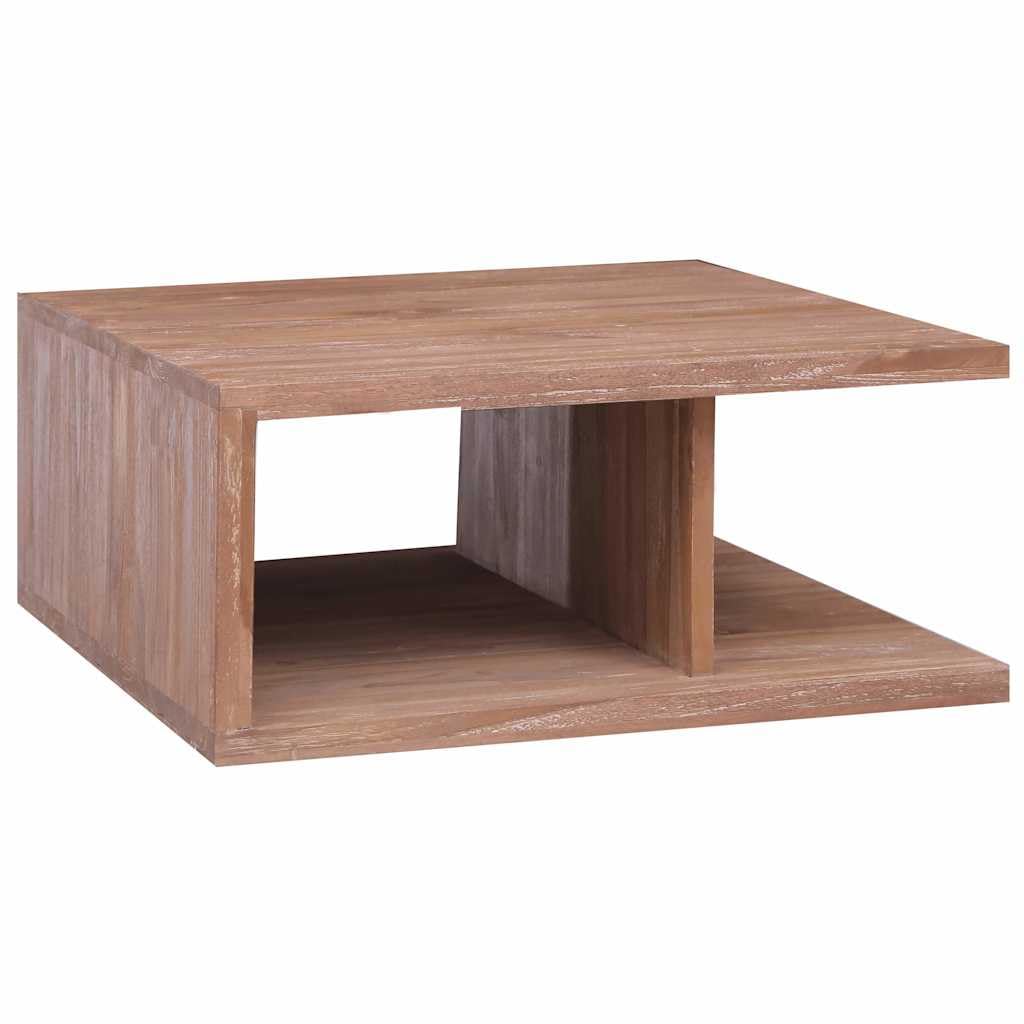 Table de salon en teck forme C 70x70 cm, le meuble parfait pour vos soirées télé
