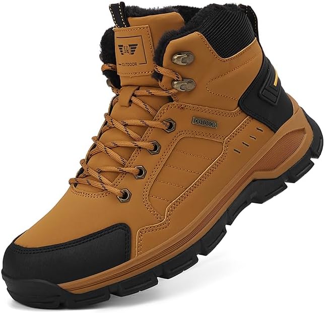 Winter Hiking Boots for Men Thermal Waterproof Lightweight Anti Slip Outdoor Footwear Comfortable Mens Trekking Shoes