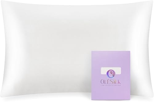 Olesilk - Funda de almohada 100 seda con cremallera oculta para la belleza del cabello y la piel ambos lados 19 milímetros 074pulgadas charmeuse