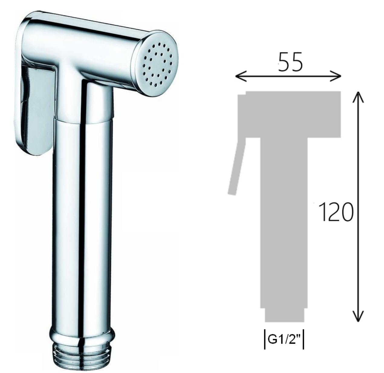 Set Completo Doccetta Idroscopino e Miscelatore ad Incasso in Ottone – Accessori Inclusi, Eleganza e Funzionalità per il Bagno