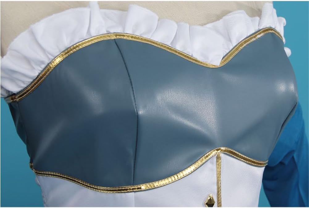 Miki Sayaka Costume Outfit Blue Suit Party Dress Women