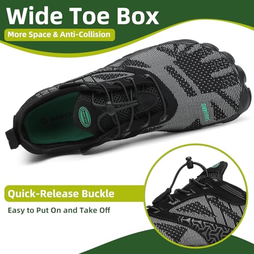 Image of SAGUARO Womens Mens Barefoot Shoes Minimalist Trail Runner Wide Toe Box Zero Drop Outdoor Cross Training Shoe