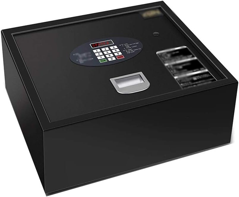 Electronic Password Safe Deposit Box, Concealed for Car Room Dedicated Wardrobe，Black