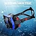EXMUJO Snorkeling Gear for Adults,Snorkel Set Diving Mask Scuba Gear Swim Goggles with Nose Cover and Dry Top Snorkel Tube Kit Tempered Glass 180°Panoramic View