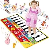 Innedu Alfombra de Piano, Alfombra Teclado Musical con 8 Sonidos de Instrumentos y 5 Modos, Alfombra de Baile Táctil, Alfombra Piano Educativo Musical Tapete de Piano para Niño Niña Regalo(148*60cm)