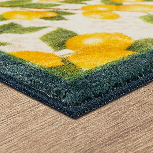 Mohawk Home Machine Washable Summer Kitchen Rug ,Lemon Grove Navy #TOP5