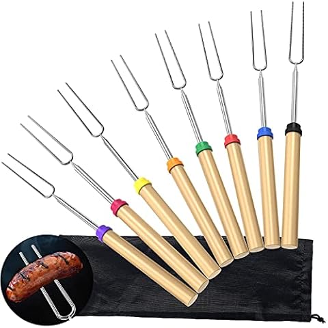 Set of 8 Extendable Marshmallow Roasting Forks Cover