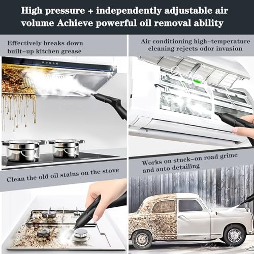 3000W Heavy Duty Commercial Steam Cleaner - 3.5L Tank, 230°F High-Temperature Steamer for Restaurant & Kitchen Cleaning, Lightweight with Safety Lock, Ideal for Cars & More (Yellow Standard)