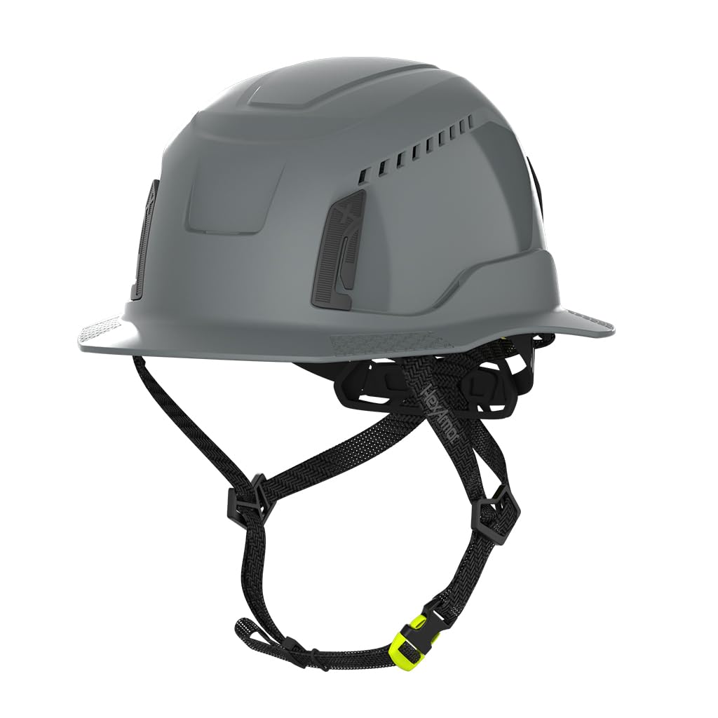 HexArmor Ceros XT400 Series Type 2 Safety Helmet – Full-Brim Hard Hat with 4-Pt Chin Strap – MIPS & Electrical Options – Multiple Colors