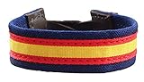 Pi2010 - Pulsera Tela Marino con Bandera de España, 19CM