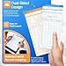Flexzion Monthly Time Cards for Employees - Dual-Sided, Orange/Blue Attendance Tracker, 270-Piece Time Sheets Compatible with 6-Column Time Clock Recorders for Businesses