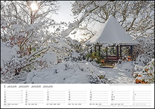 Landgärten 2023 Photo Calendar Wall Calendar 42 x 29.7 cm Garden Calendar, silver - Image 2