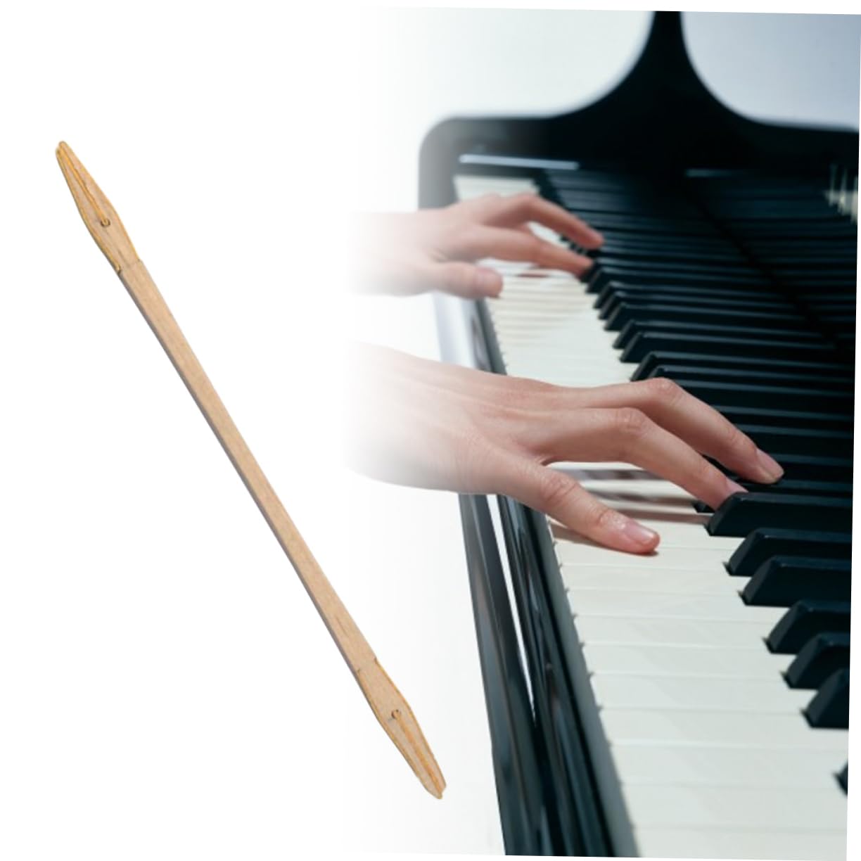 FUNOMOCYA Wooden Treble Mute Stick Mediant Mute Tool for Piano Tuning Repairing Convenient Tweezer Design for Easy Use Piano Maintenance