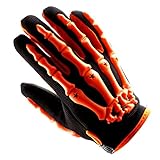 Adult Motocross Gloves Motorcycle BMX MX ATV Dirt Bike Bicycle Skeleton Cycling Gloves Orange