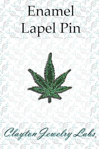 Image of Marijuana Weed Leaf Glitter Enamel Lapel Pin