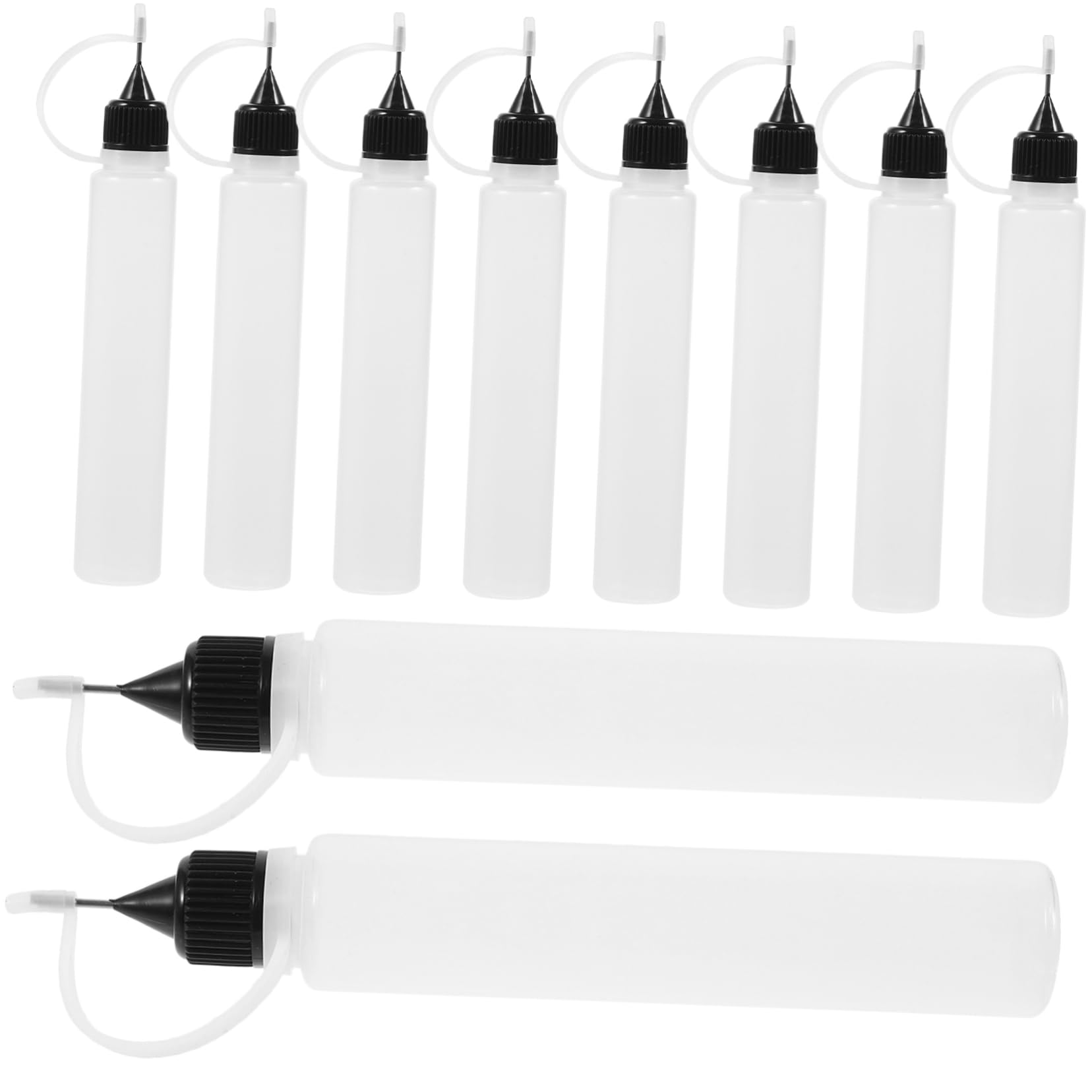 Lurrose 50pezzi Bottiglie Applicatrici per Colla con Punta Fine di Flaconi per Artigianato e Modellismo per Precisione e Dettagli Progetti Creativi