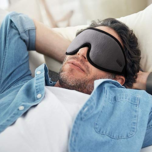 Eye Mask for Sleeping, Unimi 3D Contoured Sleep Mask for Women Men, Super Soft and Comfortable,100% Blockout Light 3D Eye Cover & Blindfold for Travel, Shift Work, Naps (Grey) …