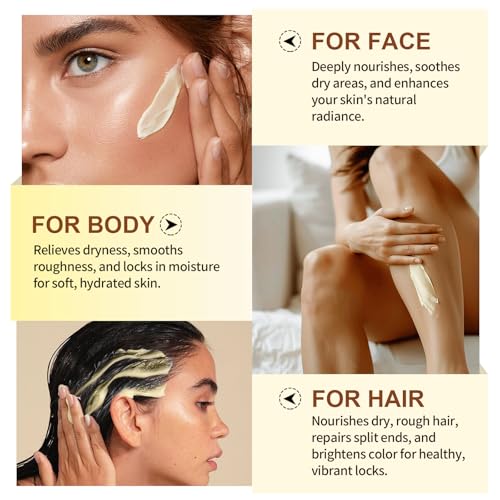 Sheabutter Bio Unraffiniert Kaltgepresst (120ml) 100% Rein & Natürlich, Pur Vegane Herstellung Premium Shea Butter,Natural glatte Shea-Nuss-Lippenbalsam,Parfümfrei Körperbutter für alle Hauttypen