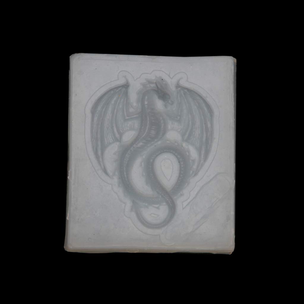 Nihenhao Clear White 3D Animal Flying Dragon Silicone Fondant Mold Resin Candy Chocolate Molds