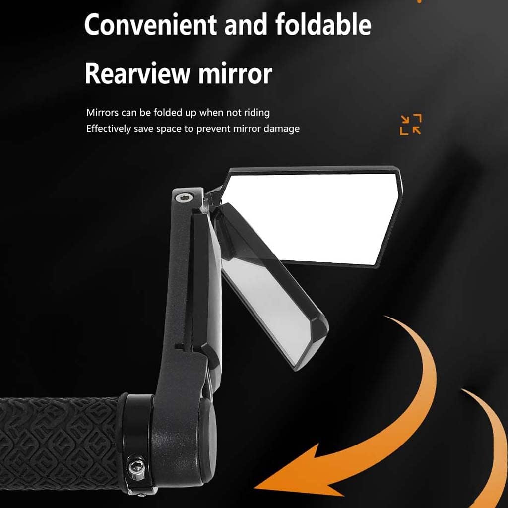 Bicycle Hd Mirror 2 Pack Simple Small Hd Mirror Compatible Bike with All Models Adjustable 360 Degree Rotation Safe Driving