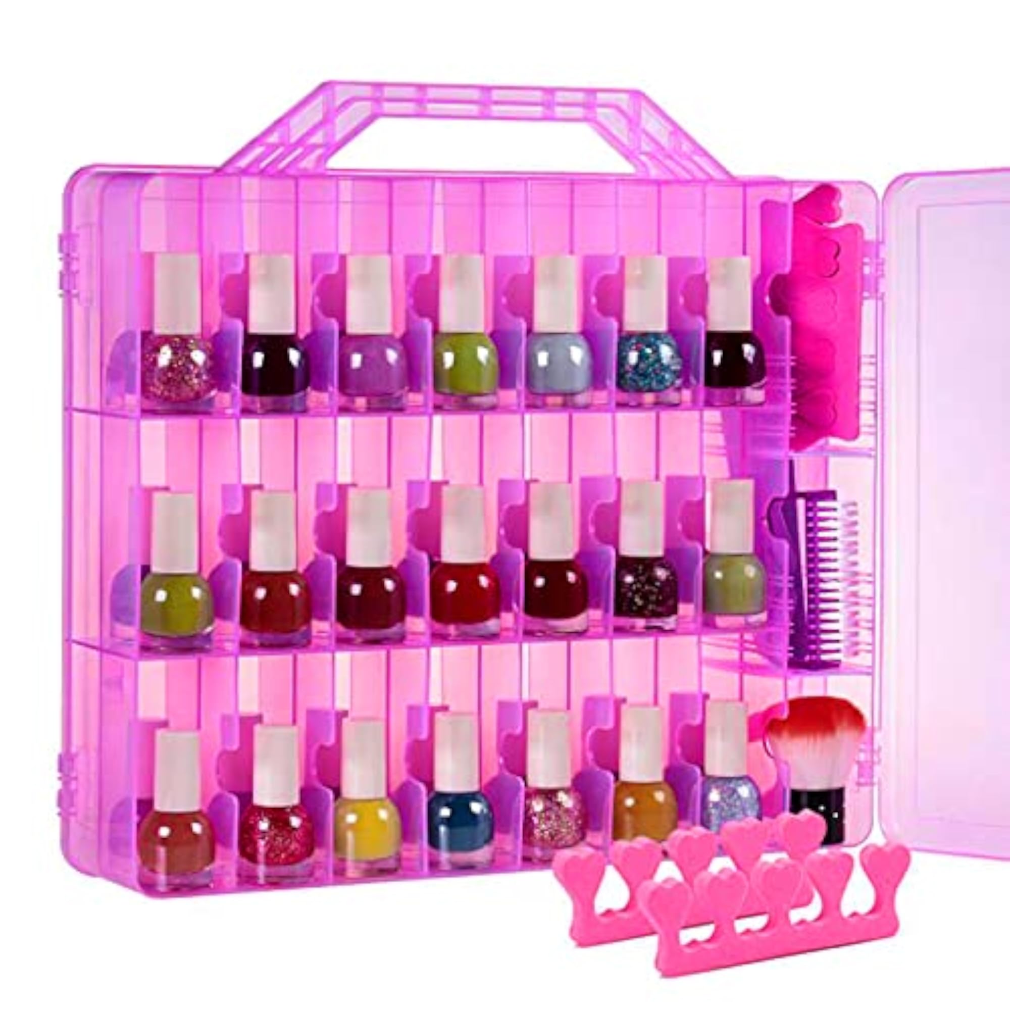 Nail Polish Holder Storage Case for 48 Bottles, Organizer Container