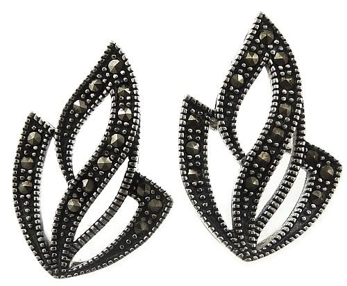Boucles d'oreilles argent 925 et cristaux fins pour femme élégante