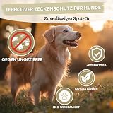Spot On für große Hunde (ab 15 kg) - [6 Monate Floh- und Zeckenschutz] für Hunde 6x3ml – Zeckenmittel für Hunde mit natürlichen Inhaltsstoffen– Effektiver Zeckenschutz Hund