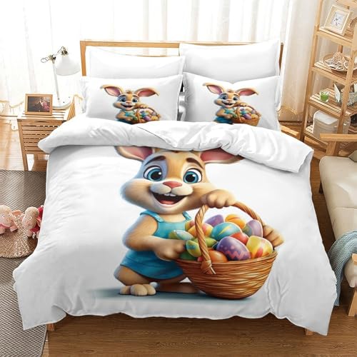 Parure de lit lapin de Pâques housse de couette douce idée cadeau enfant