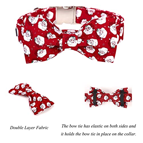 Lionet Paws Dog Collar with Bowtie, Christmas Bowtie for Dogs and Cats, Adjustable Comfortable Dog Collar Girl Boy, S, Neck 25-40cm - Image 3
