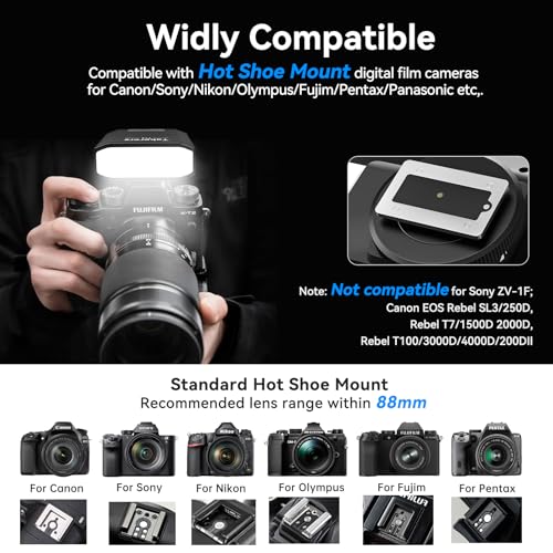 image for Takerers Camera Flash, Mini Flash Speedlite with GN14, 22 Levels Flash