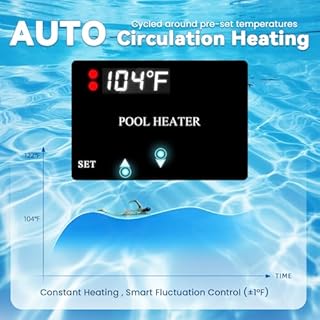 NEWTRY 5.5KW SPA Heater, 220V Pool Heater Electric Swimming Pool Heaters Hot Tub Heater Thermostats with Digital Display for SPA, Hot Tub, Above Ground Pool (Hardwire)