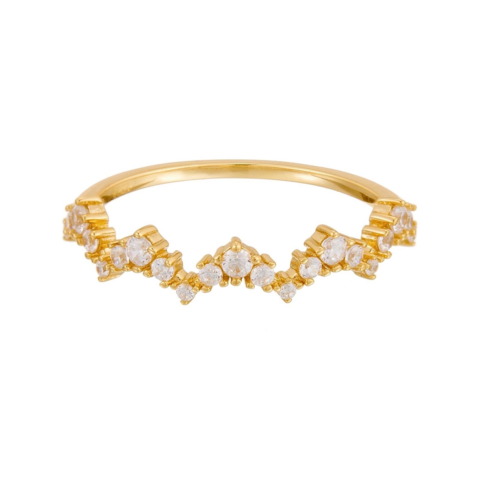 Anillos de boda de oro Au 375/585/750 con moissanita, forma de onda fina