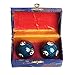 Opexicos 2Pcs Chinese Health Exercise Stress Baoding Balls Relaxation Therapy YIN YANG Blue