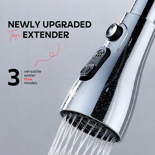 Image of MIORAH Kitchen Tap Extender - 360 Rotating Faucet Extension for Kitchen Sink | Water Saving & Easy Install