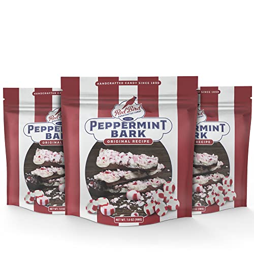 Red Bird Peppermint Bark with Luscious Layers of Dark and White Chocolate; Great Stocking Stuffer or Party Gift, 7 Ounce bag, 3-pack - Thumbnail 2
