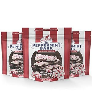 Red Bird Peppermint Bark with Luscious Layers of Dark and White Chocolate; Great Stocking Stuffer or Party Gift, 7 Ounce bag, 3-pack Red Bird Peppermint Bark with Luscious Layers of Dark and White Chocolate Great Stocking Stuffer or Party Gift 7 Ounce bag 3 pack