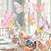 SUNBEAUTY 10 Pcs Butterfly Party Decorations 3D Birthday Decoration Pink Purple Hanging Honeycomb Decor for Girls Women Birthday Baby Shower Wedding Garden Party Supplies Pink Purple Butterfly