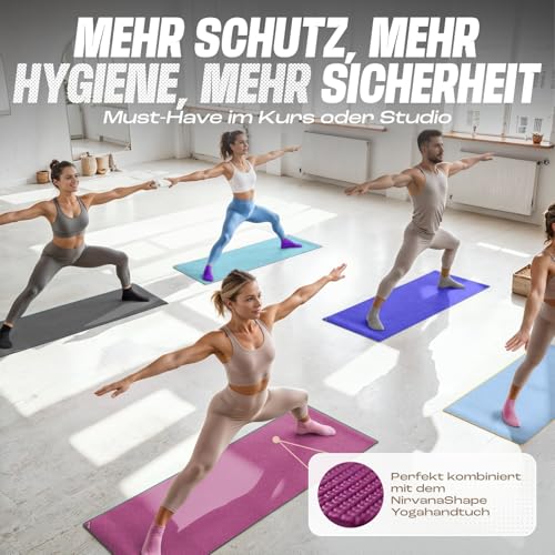 NirvanaShape Yoga & Pilates Socken [39-41, Schwarz] - Rutschfeste Yogasocken mit ABS Noppen für Damen u. Herren - Anti-Rutsch Stoppersocken aus bequemer Baumwolle [ÖKO TEX zertifiziert]