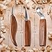 Olerqzer Deluxe Wood Carving Kit Whittling Kit, 54 PCS Wood Carving Tools Set with Carving Hook Knife,Whittling Knife,Painting Set and Basswood Blocks,Wood Carving Knives for Beginners Adults Kids