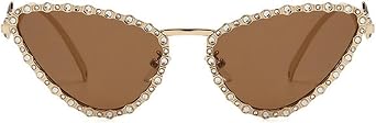 COTIA Cat Eye Diamond Sunglasses for Women Men Fashion Cateye Sun Glasses Trend Sexy Star Bling Party Eyewear