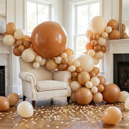 Image of KALOR Brown Giant 36 Inch 9pcs Large Latex Balloons