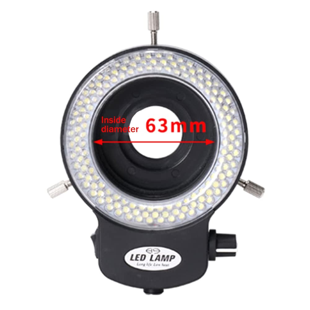 Luce per Microscopio - Luce Ad Regolabile 144 Perline per Lampada Sorgente Un LED Illuminatore Ad per Microscopio Industriale -Spina Europea